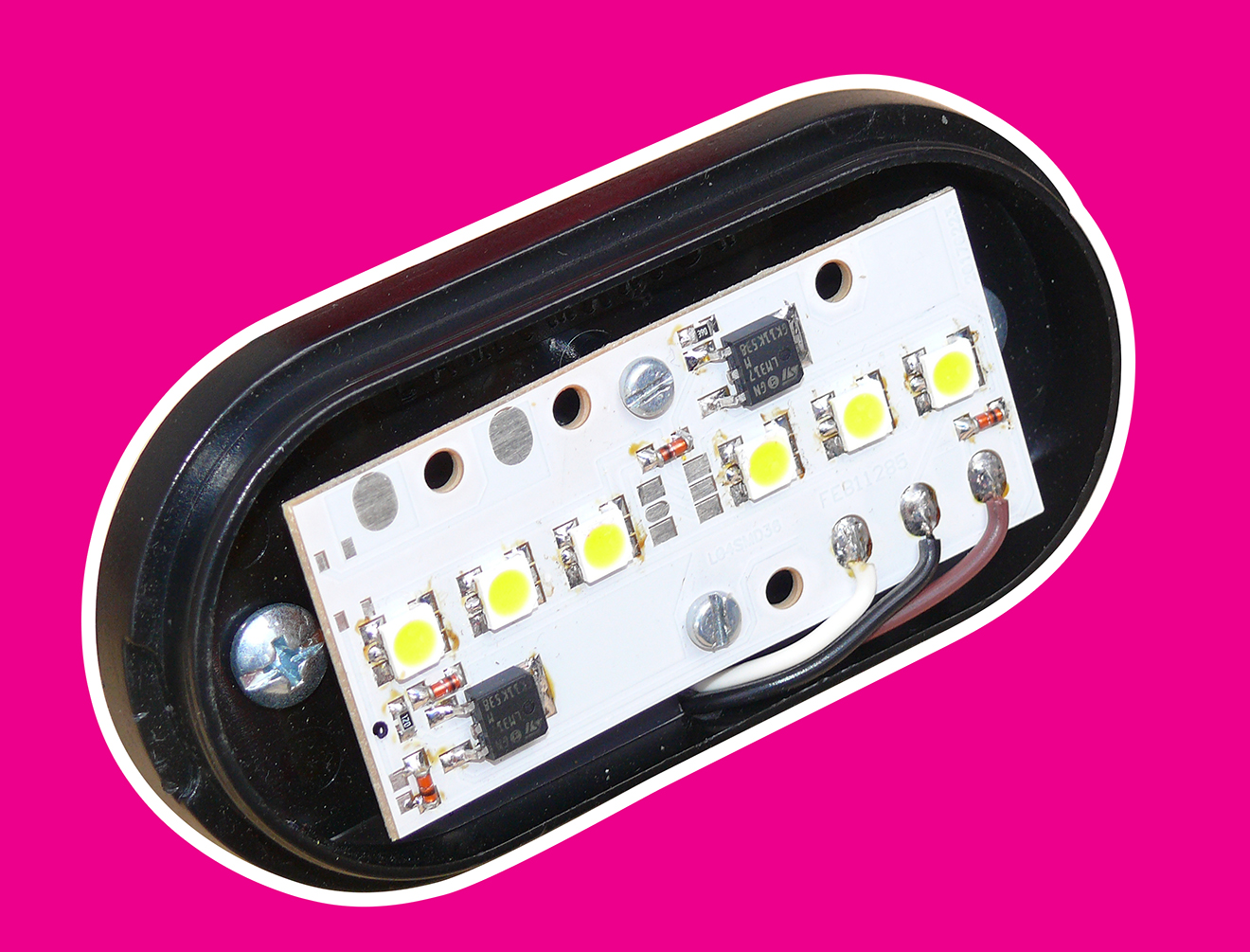 1LAP046A - 1035 PLAQ.LED AMBAR 6 LED